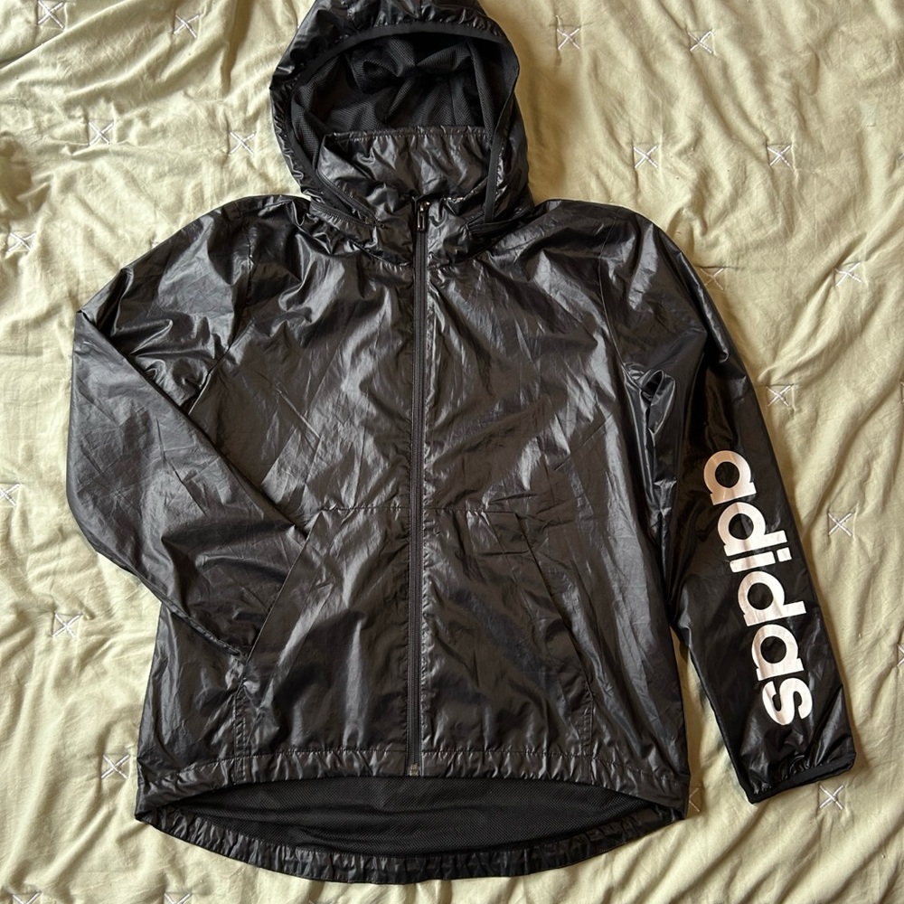Adidas Black Windbreaker Jacket